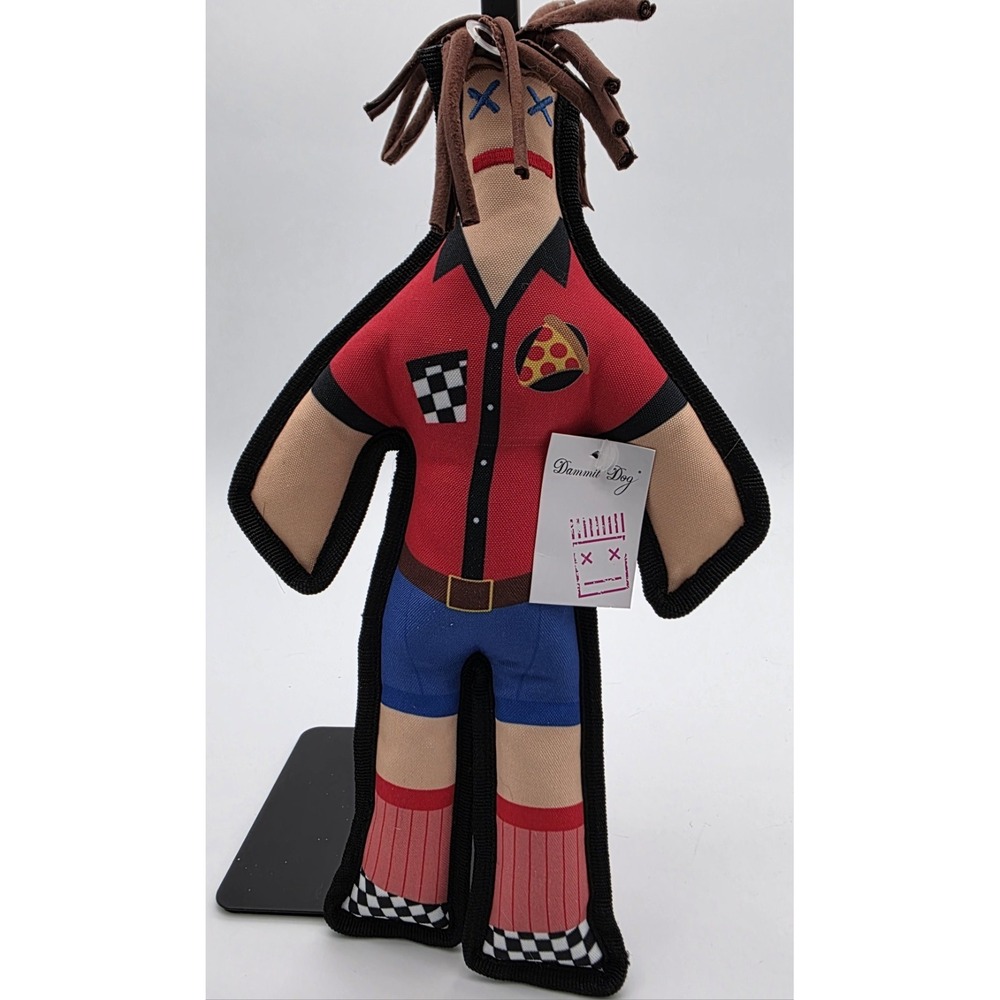 Dammit‎ Dog Toy Pizza Delivery Driver Stuffed Toy New With Tags #0130